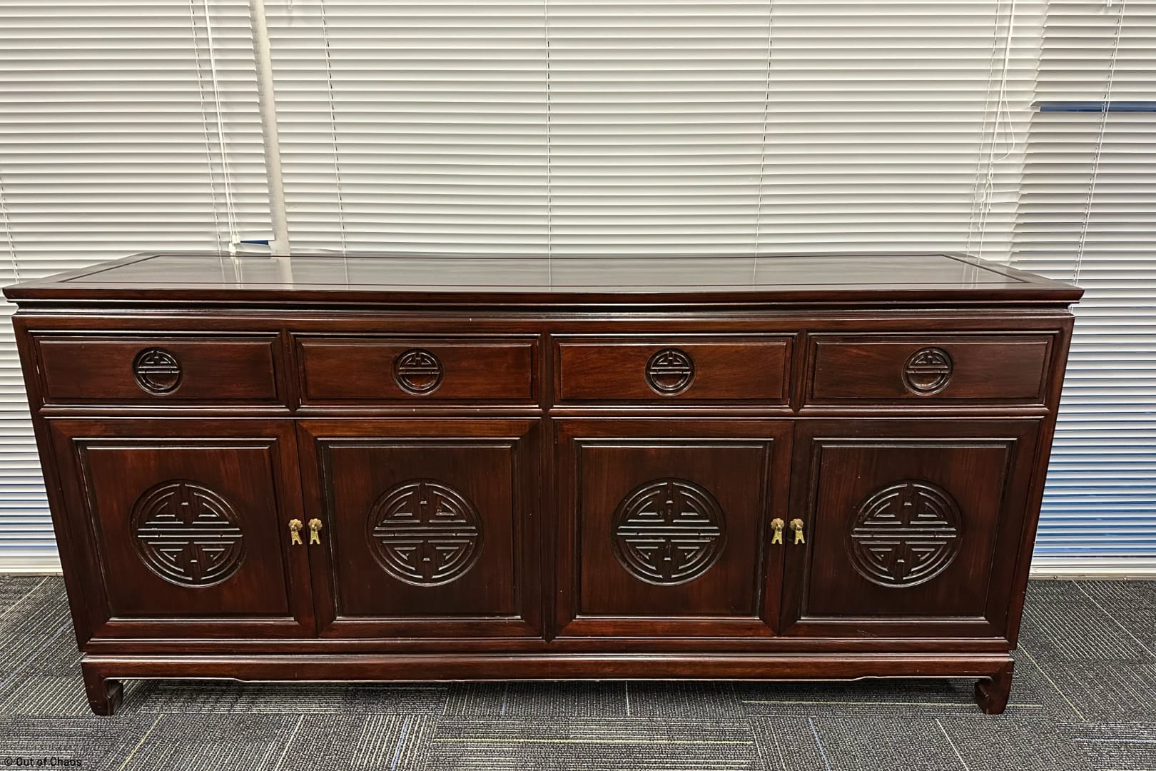 large wood cabinet