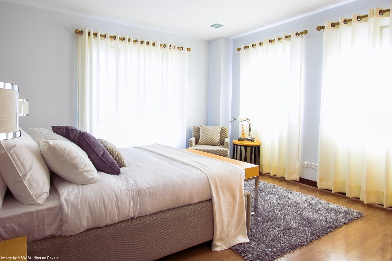 clean and tidy minimalist guest bedroom