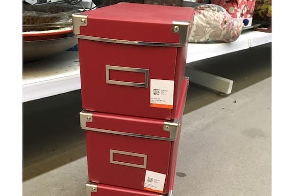 Thrift Store Organizing Boxes